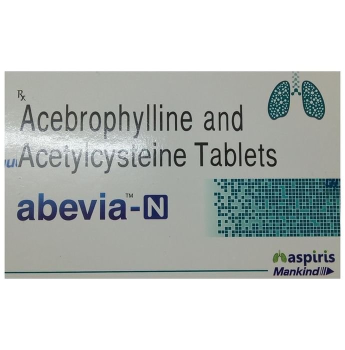 Abevia-N Tablet Acebrophylline 100mg + Acetylcysteine 600mg