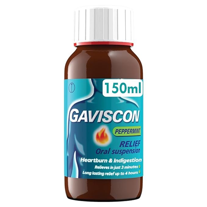 Gaviscon Oral Suspension | For Heartburn, Indigestion & Stomach Care | Peppermint Flavour