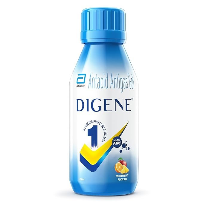 Digene Antacid Antigas Gel | For Acidity, Gas, Heartburn &amp; Stomach Care | Flavour Mixed Fruit