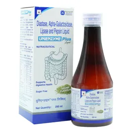 Unienzyme Plus Liquid for Digestive Health | Sugar-Free | Flavour Saunf