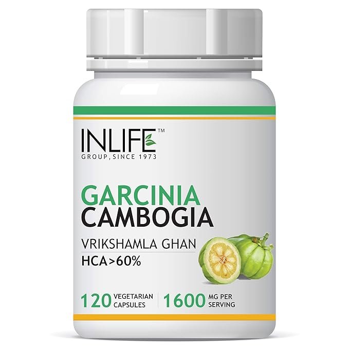 Inlife Garcinia Cambogia (60% HCA) 1600mg per serving Vegetarian Capsules