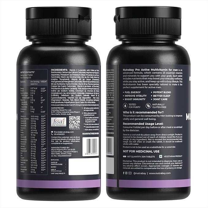 Nutrabay Pro Active Multivitamin Men Tablet|30 tablet.